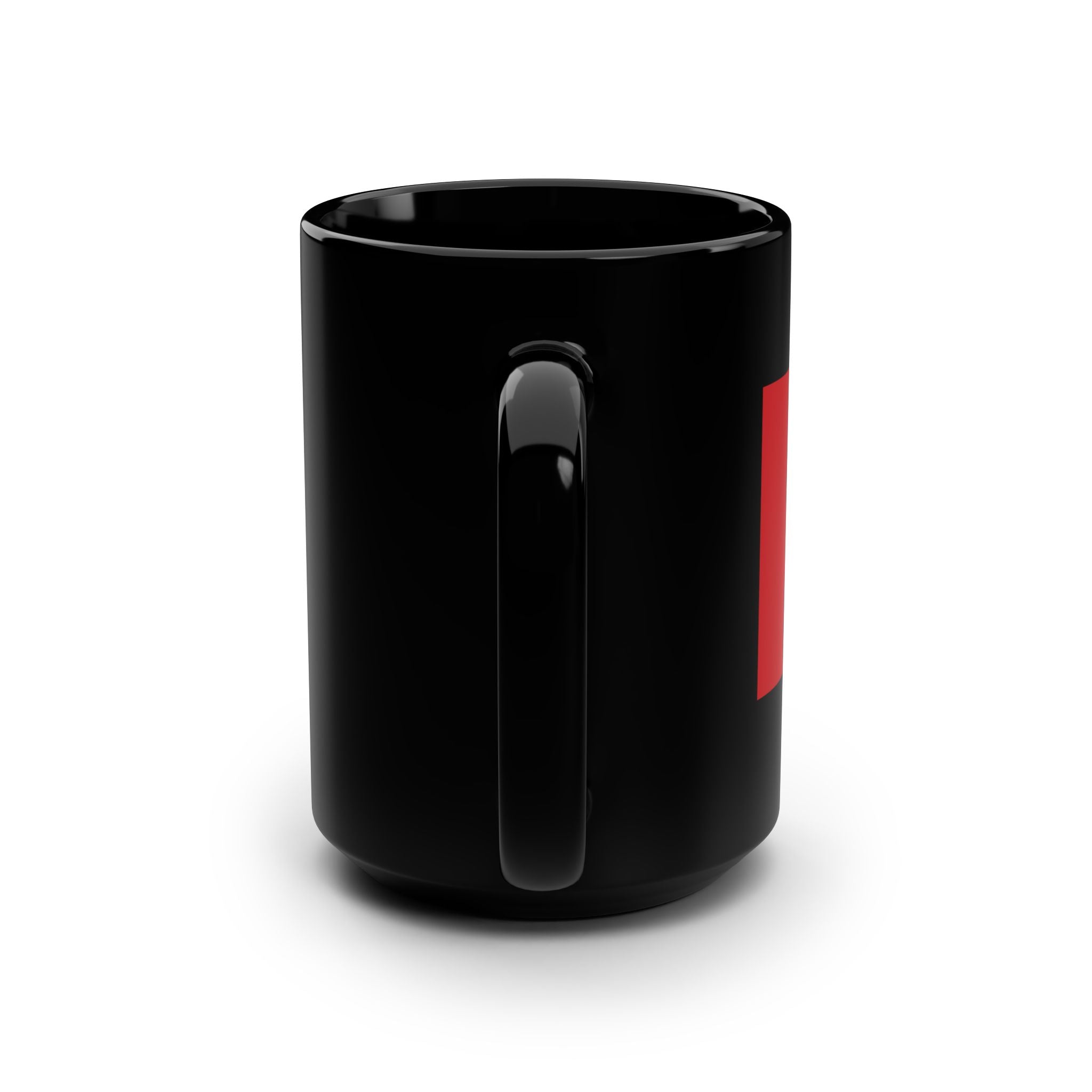 Red R Black Mug, 15oz