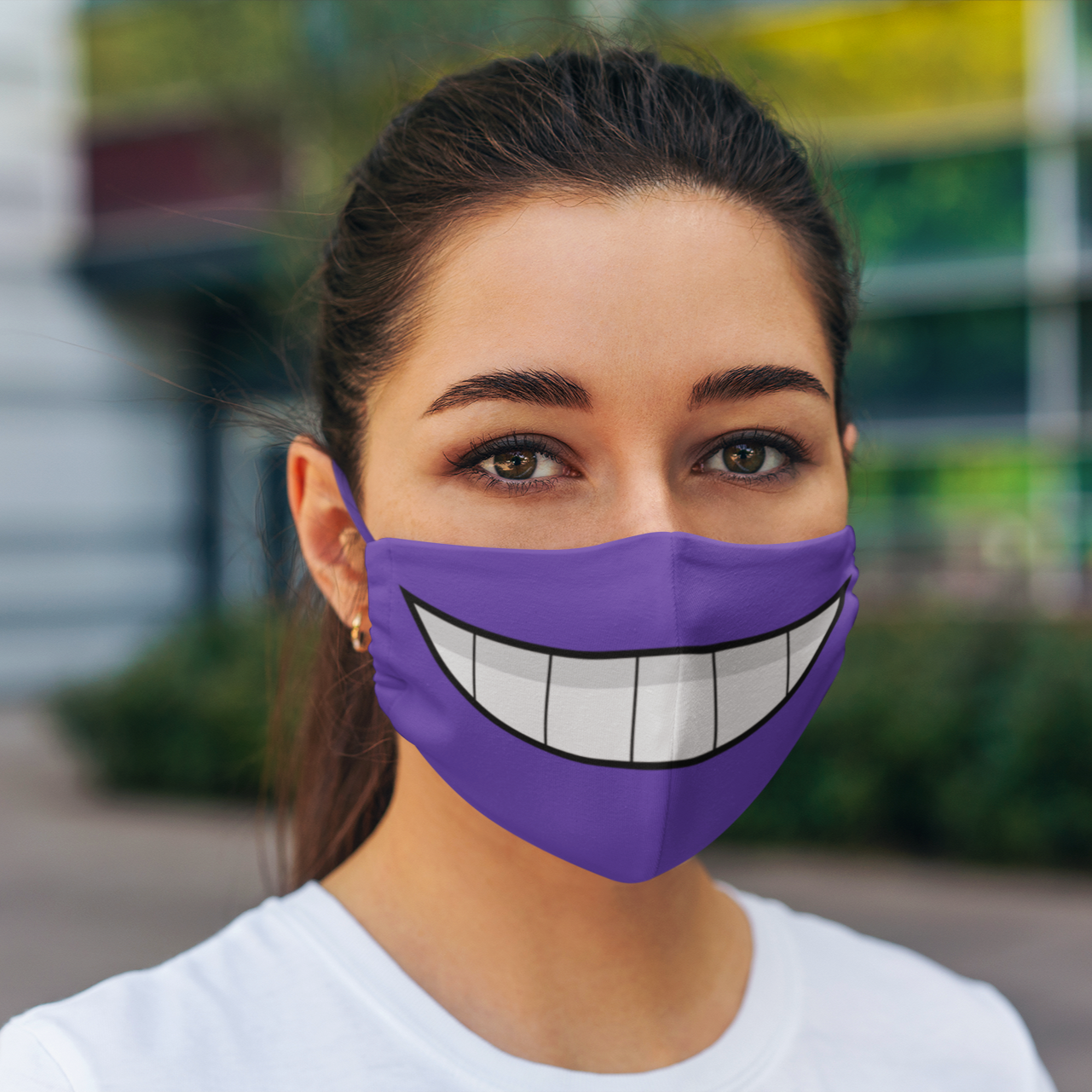 Ghost Smile Snug-Fit Polyester Face Mask